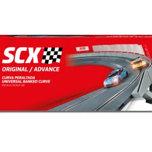 SCX 1:32 U10537 R2 Banked Curve Radius 2 / 45°  x4 Track Sections  Includes Barriers