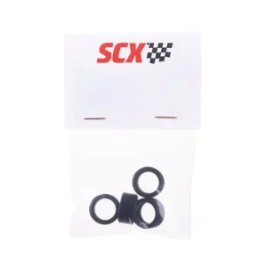 SCX 1:32 U10497 Rubber Tires – Tire Kit #10 19×11.6mm – Ribbed  x4 Pack