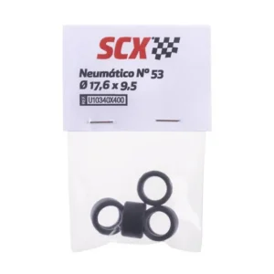 SCX 1:32 U10340 Rubber Tires - Tire Kit #53 17.6x9.5mm - Slick x4 Pack