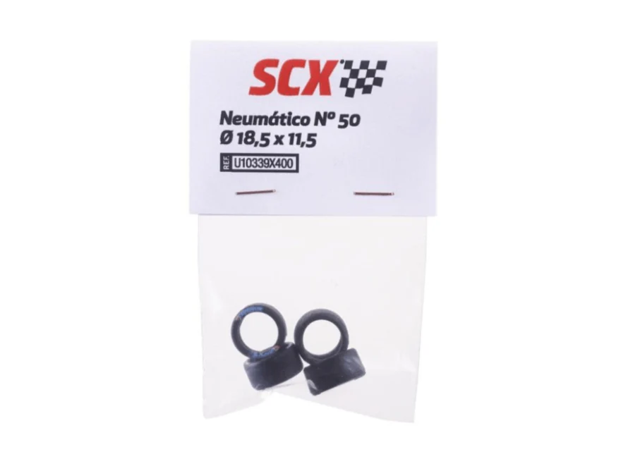 SCX 1:32 U10339 Rubber Tires - Tire Kit #50 18.5x11.5mm - Slick x4 Pack