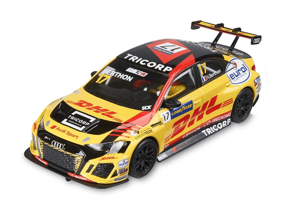 SCX Classic U10457 Audi RS 3 LMS TCR #17 DHL Comtoyou Audi Sport World Touring Car Cup 2022