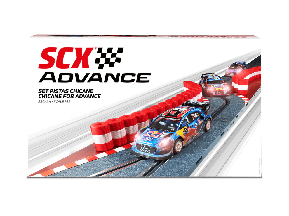 SCX Advance E10478 Chicane Section Narrowing Track x3 Track Sections Includes Tire Walls