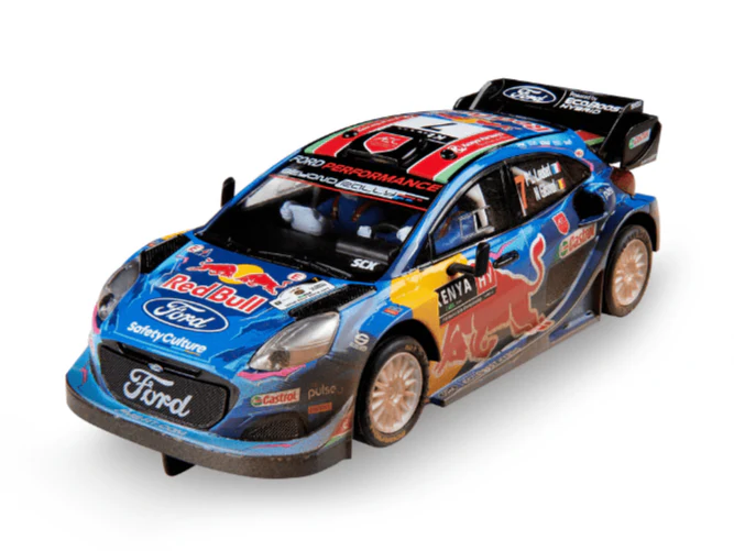 SCX Advance E10481 - Mud Effect Ford Puma Rally1 #7 Red Bull M-Sport Ford WRT World Rally Championship 2023 Four-Wheel Drive