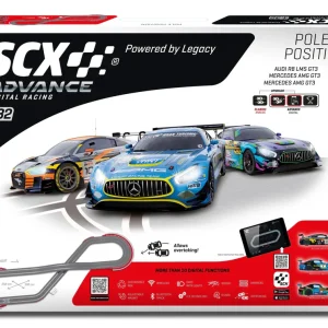 SCX Advance E10596 Pole Position Digital Slot Car Racing Set Audi vs. Mercedes-AMG