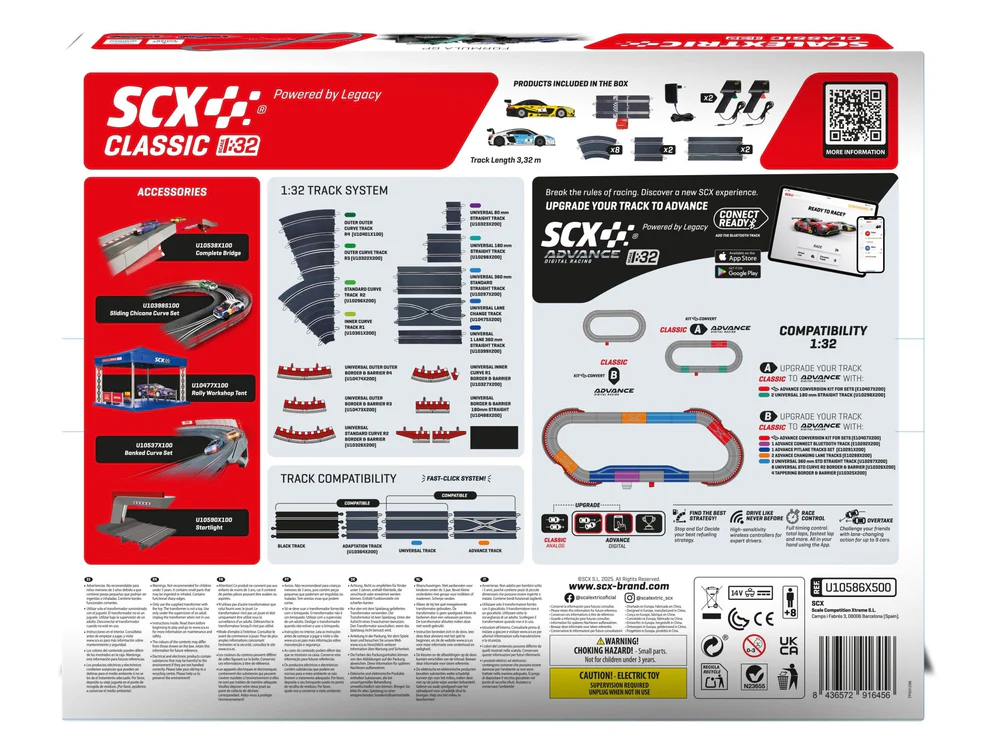 SCX Classic U10586 Sprint Track Slot Car Racing Set GT3 Cars - Audi vs. Mercedes-AMG - Image 2